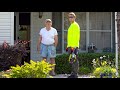 Fake tree trimmer prank