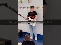 Boy guitarist in alice in chains tshirt plays his own guitar solo
