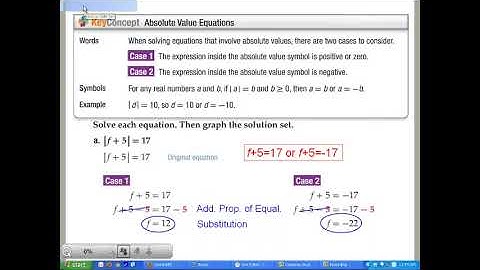 2-5 Solving Equations Involving Absolute Value