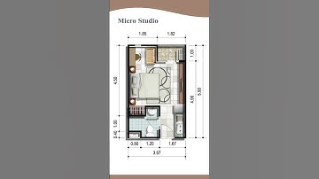 Thumbnail of Floor Plan: Micro Studio Apartment, 22 Sqm, Tiny Flat