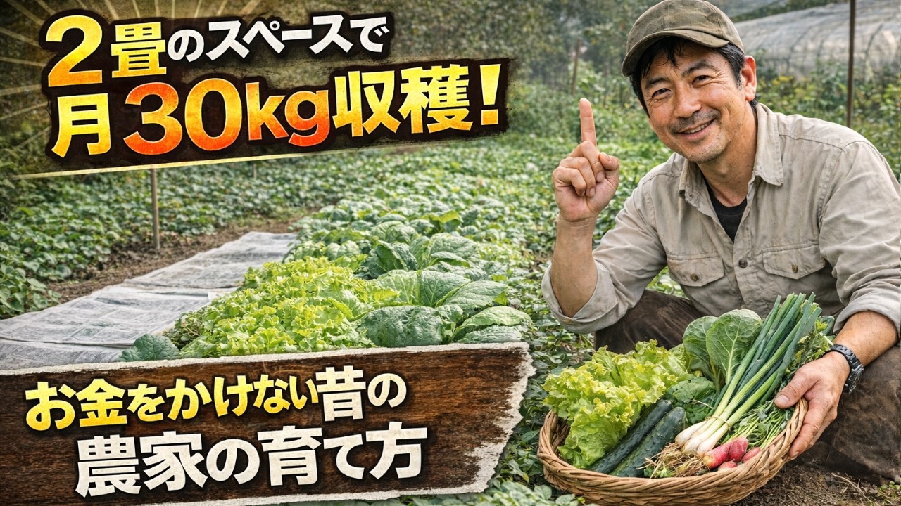 「2畳のスペースで月30kg収穫！お金をかけない昔の農家の育て方」 | 雑草対策