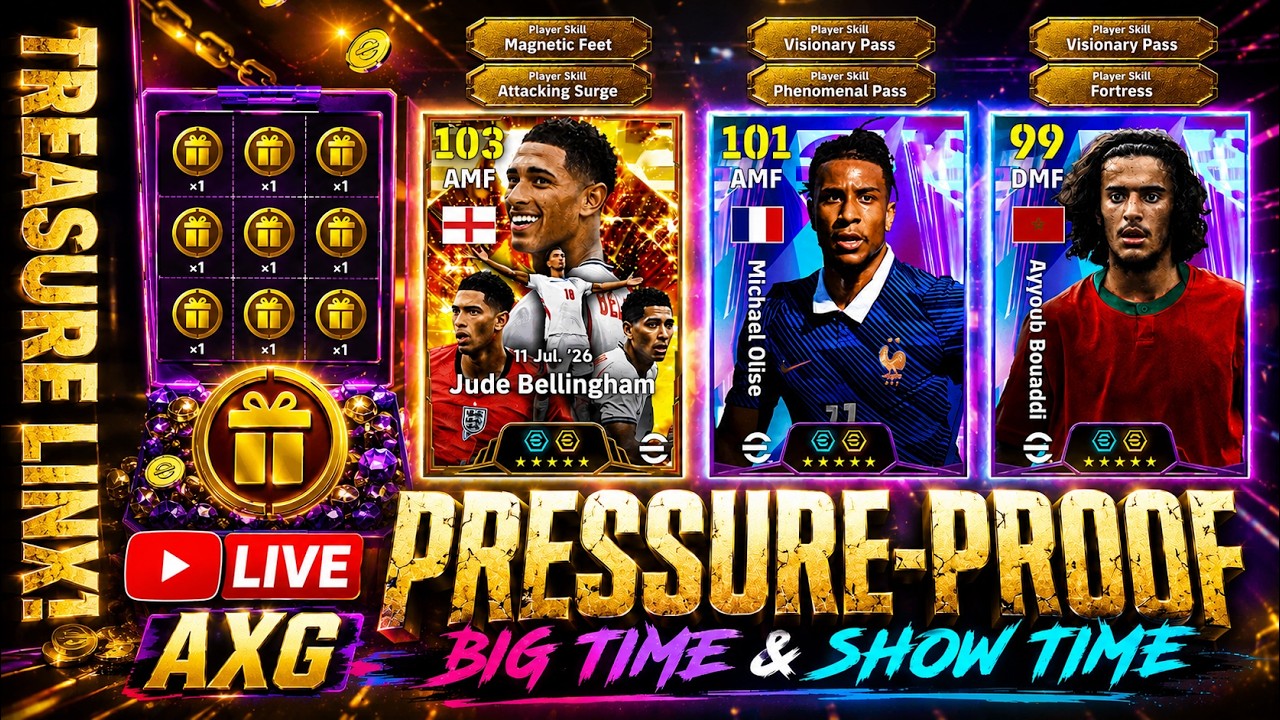 🚨 Pressure Proof eFootball: Big Time Jude Bellingham ✅ Regresa TREASURE LINK ✅ LIVE 🔴 CALVOTON AXG