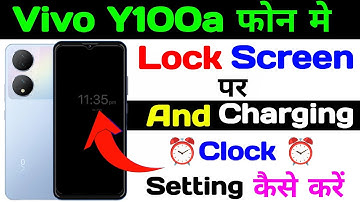 Vivo y100a 5g me lockscreen clock setting | vivo y100a screen sever setting | set lock screen clock