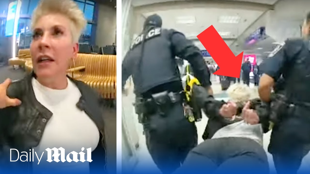 Drunk passenger puts up a fight with cops and airport staff after being denied from boarding plane