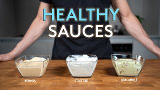 3 Types of Low Calorie Dips made with Greek Yogurt | Anabolic High Protein Dipping sauce recipes
