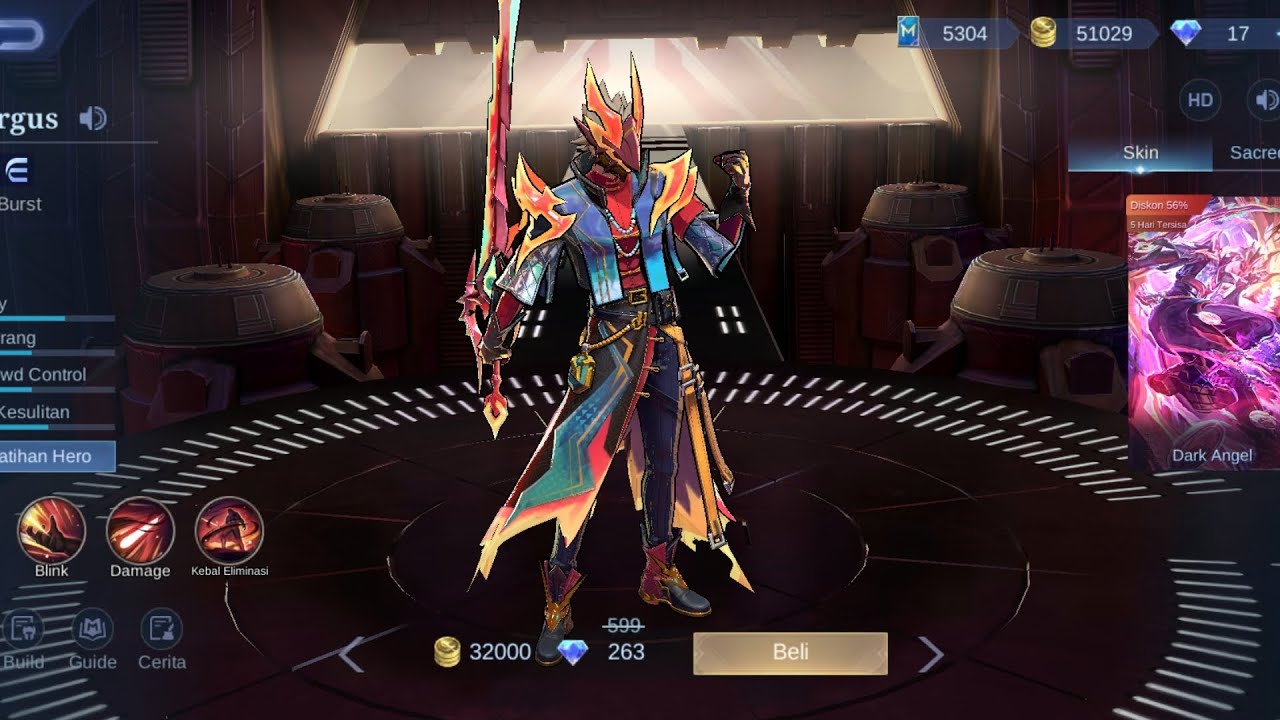 Script Custom Skin Argus X Ling NeoBeast Full Effect