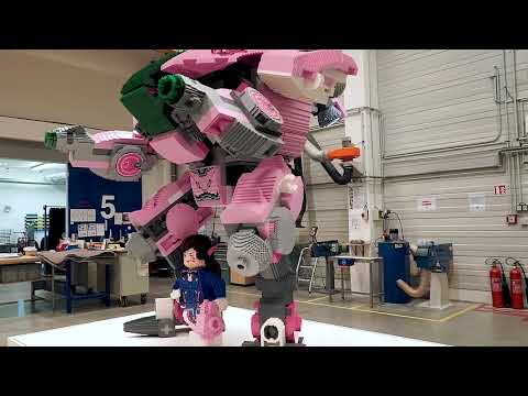 See the LEGO team build a giant Overwatch D.Va model