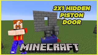 Minecraft 1.20 EASY 2x1 Hidden Piston door / Hipster Door | Minecraft Tutorial | Super compact