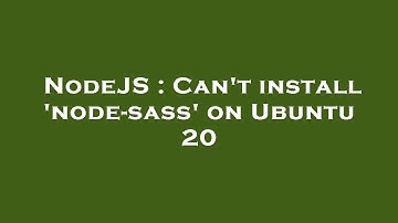NodeJS : Can