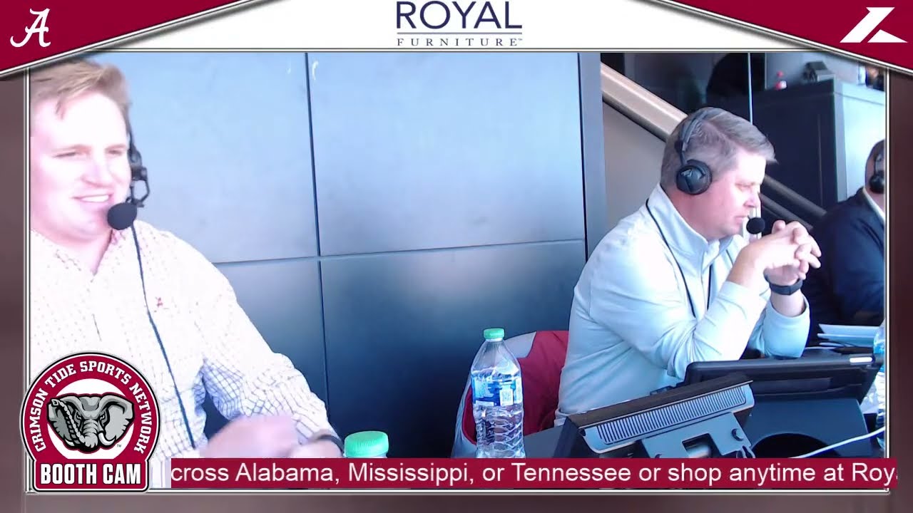 Alabama vs Tennessee Football Live Radio Booth Cam - October 15th - Alabama Football Radio