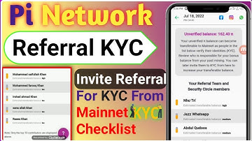 Pi Network Referral KYC||Invite Referral For KYC From Mainnet Checklist||How to invite Referral KYC