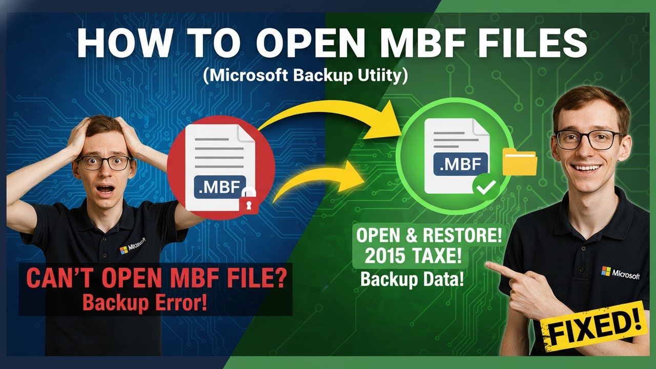 How to Open MBF Files (Microsoft Backup Utility) - YouTube