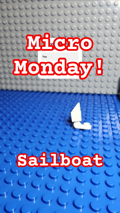Micro Monday! Building a Sailboat out of LEGO bricks #lego #legobricks #shorts #funny #lol