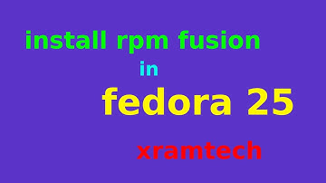install rpm fusion in fedora 25