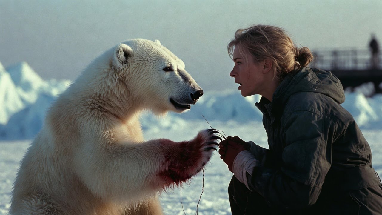 Этот детеныш белого медведя попросил женщину о помощи — его дальнейшие действия поразили всех.
