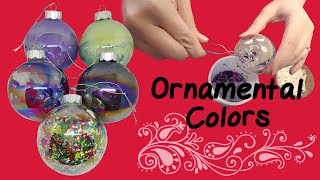 Making Christmas Ornaments using melted crayons