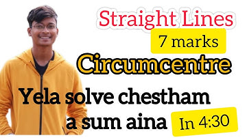 tips and tricks to solve circumcenter 7 marks problem