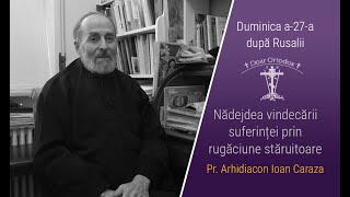 Duminica a 27-a după Rusalii /Nădejdea vindecării prin rugăciune stăruitoare -Pr. Arhid. Ioan Caraza