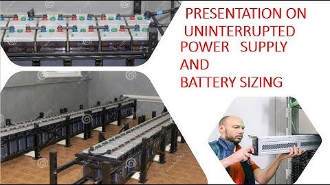 UPS and Battery Sizing