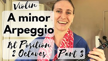 A minor Arpeggio, Violin Tutorial, A minor Scale