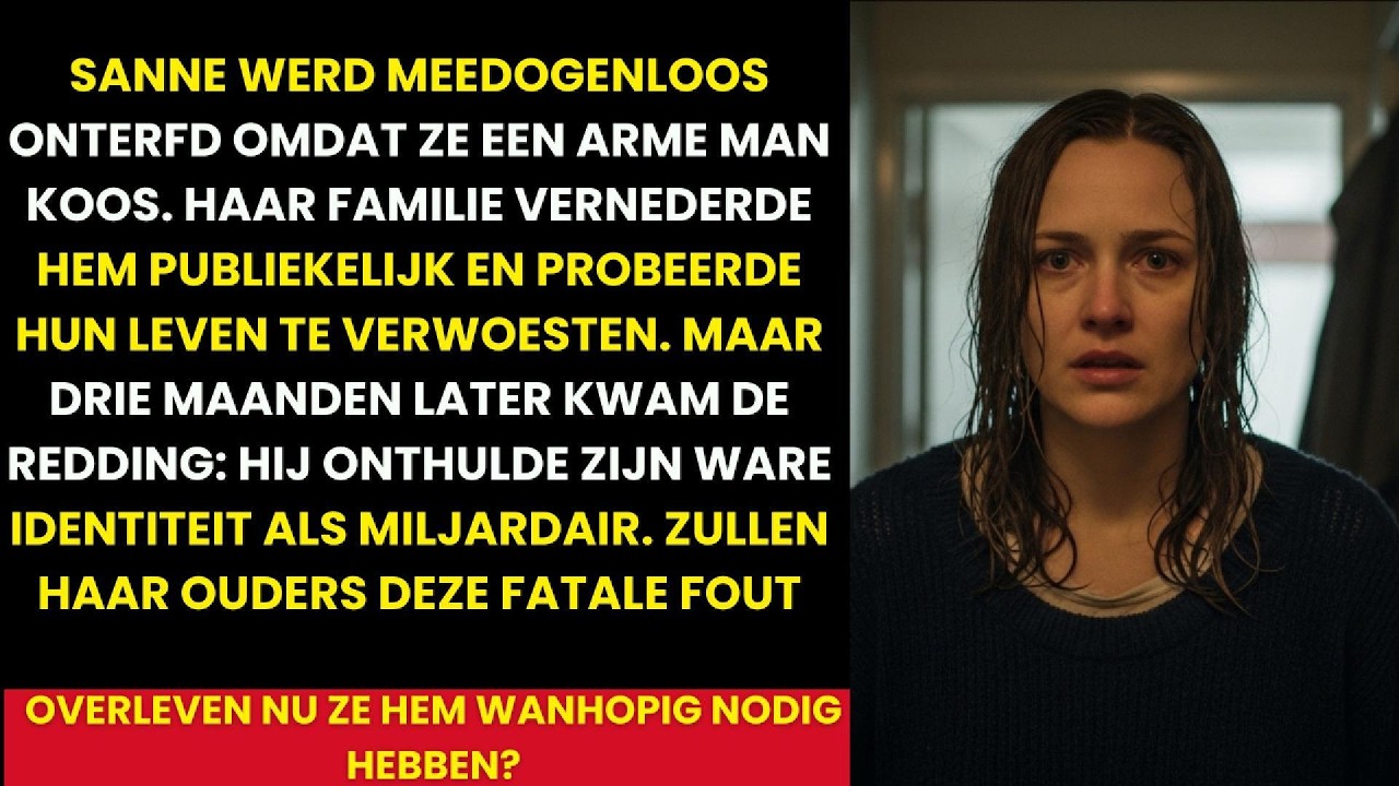 Ik stond in de gietende novemberregen voor het huis waar ik was opgegroeid, terwijl de zware eikenhouten deur net achter me was dichtgevallen. Mijn vader had me niet eens laten uitspreken. Hij had...