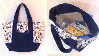 大きい保冷トートバッグの作り方 ／ Hot & Cold Big Storage Tote Bag Tutorial.