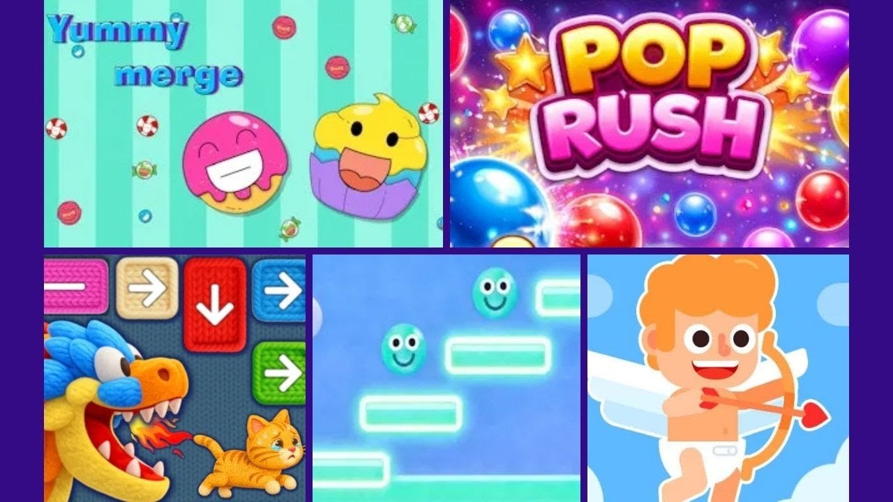 Yummy Merge | Ball Jumping Master | Pop Rush | Knit Rescue | Cupid’s Story: Love Archer Bow