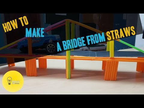 Straws Bridge, 10 minutes DIY