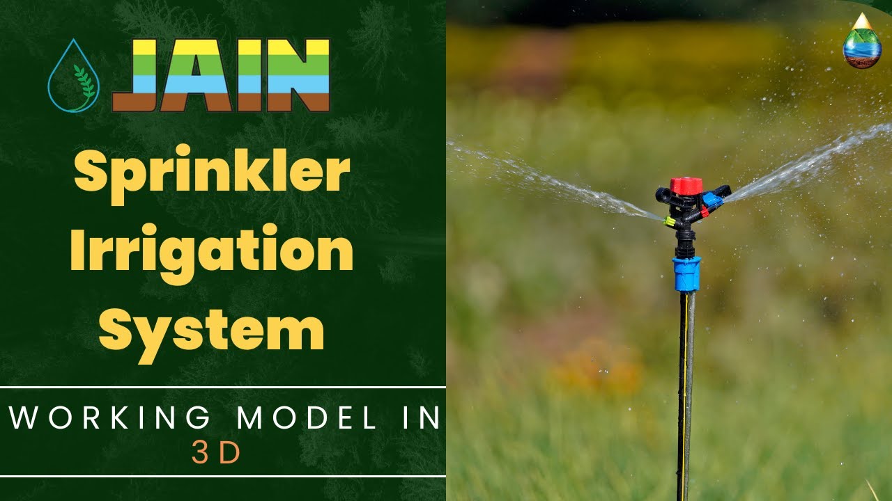 Jain Sprinkler Irrigation System Working Model 3D Animation