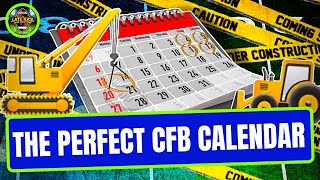 The Perfect College Football Calendar - MY Proposal (Late Kick Cut)
