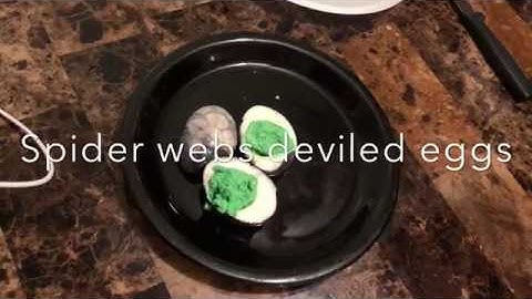 Spider Webs Deviled Eggs