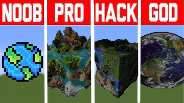 Pixel Art NOOB vs PRO vs HACKER vs GOD Earth in Minecraft