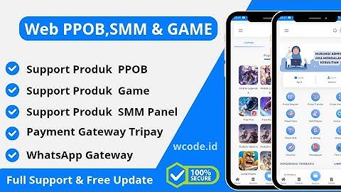 Source Code Web PPOB,TOPUP GAME DAN SMM PANEL Seperti Vip Reseller