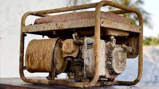 Restoration rusty HONDA generator engine | restore and repair old gasoline 4stroke generator