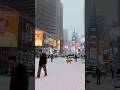 Snowy Times Square in New York City  #snow #newyorkcity #nyc #timesquare