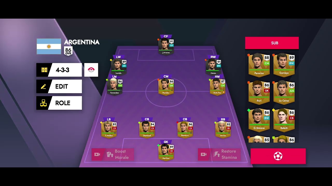 Football Argentina vs Spain #efootball2026 #gaming #dls26 