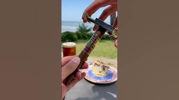 Colibri Cigar Cutter Review how to cut and light a cigar #cigars #cigar #asmr asmr #coffee #howto