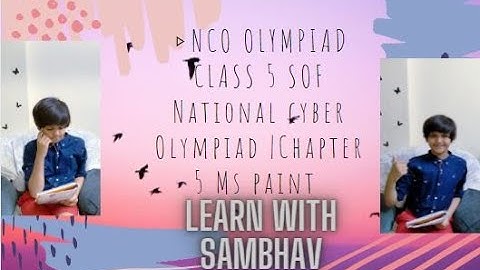 NCO OLYMPIAD CLASS 5 SOF National cyber Olympiad |Chapter 5 Ms paint |Learn with Sambhav