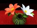 DIY | Awesome Paper Flower Making Tutorials with Flower Vase | Reuse Idea