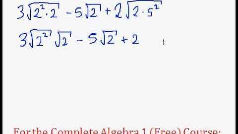 (Algebra 1) Radicals - Adding Square Roots #6