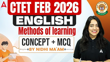 CTET English 2026 | CTET English Methods Of Learning | CTET English Pedagogy Preparation Nidhi Mam