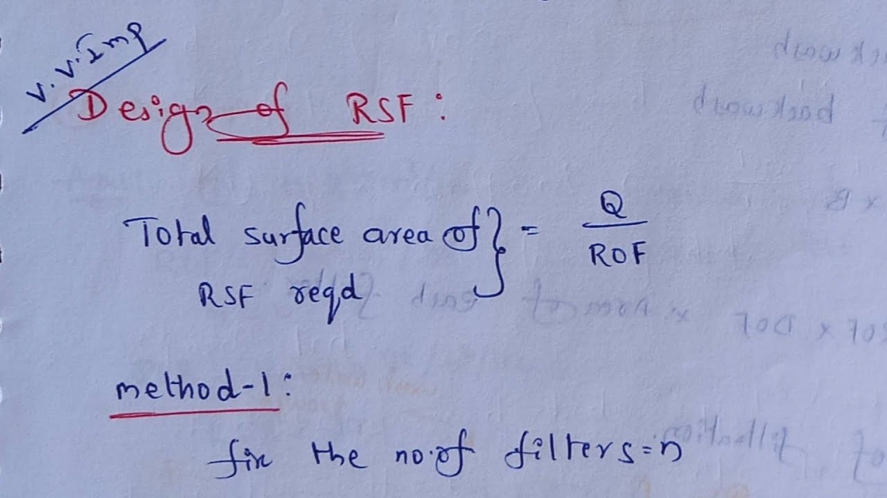 Design of rapid sand filter Rapid sand filter design YouTube