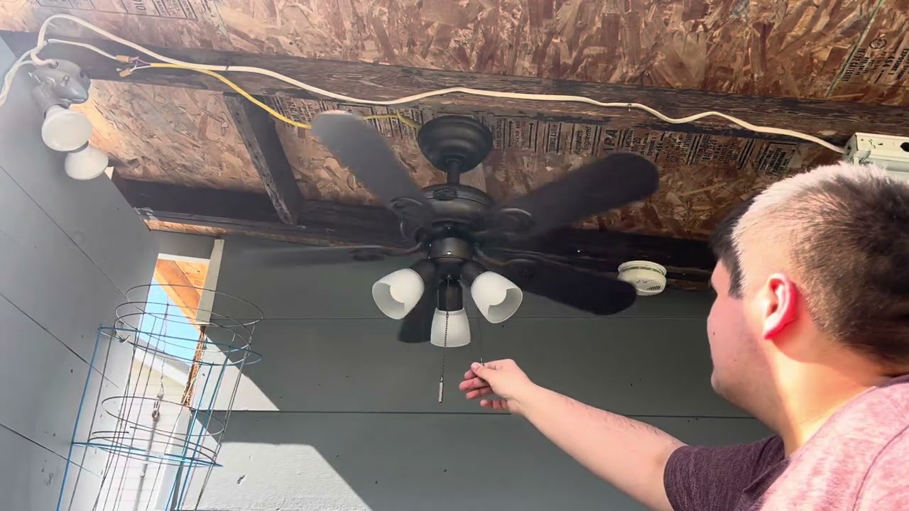 36” Hampton Bay San Marino Ceiling Fan - YouTube