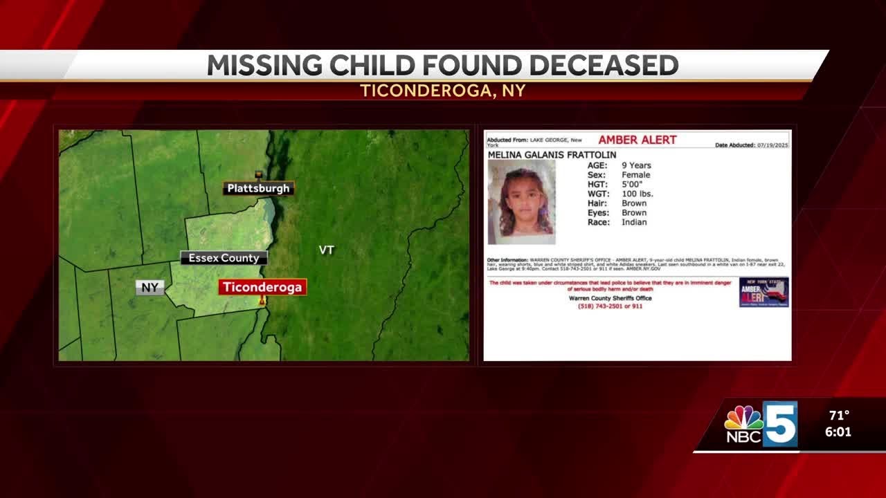 Missing 9-year-old girl found dead in Ticonderoga, police say - YouTube