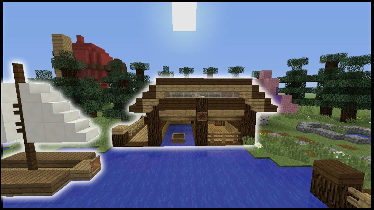 Minecraft Tutorial: How To Make A Boat House - YouTube