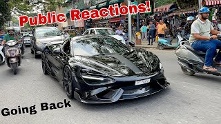 McLaren 765 LT From DUBAI | LAST DAY IN INDIA| Public Reactions