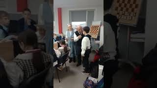 Награждение победителей шахматистов в первой школе г. Богучар