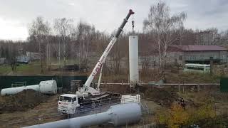 Timelapse(hyperlapse).Dismantling the water tower / Гиперлапс. Демонтаж водонапорной башни.