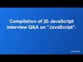 JavaScript Interview Questions Compilation | Neulax (20 Qs) | 2025-08-26 04:12 PM