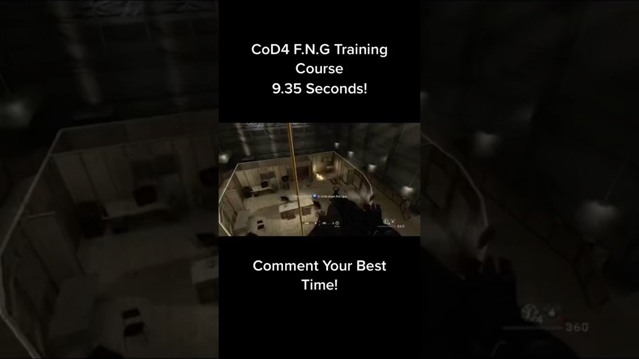 CoD4 F.N.G Training Course 9.35 Seconds!